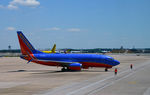 N252WN @ KATL - Arriving at gate - welcome team - Atlanta - by Ronald Barker