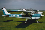 G-ATMY @ EGKA - Cessna 150F at Shoreham belonging to Toon Ghose Aviation, Later Southern Aero Club circa 1980. - by Martin Swain