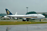 9V-SPC @ WSSS - 9V-SPC   Boeing 747-412 [27070] (Singapore Airlines) Singapore-Changi~9V 14/09/2004 - by Ray Barber