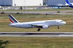 F-HBNA @ LFBO - Airbus A320-214, Landing rwy 14R, Toulouse-Blagnac airport (LFBO-TLS) - by Yves-Q