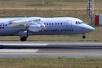 OO-DWK @ LFBO - British Aerospace RJ100, Landing rwy 14R, Toulouse-Blagnac Airport (LFBO-TLS) - by Yves-Q