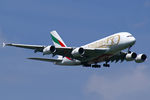 A6-EOE @ LOWW - Emirates Airbus A380 Year of the Fiftieth - livery - by Thomas Ramgraber