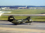 157684 @ IAD - CH-46F Sea Knight  of HMX-1 at MCAS Quantico, Virginia seen at Dulles Airport on June 3,  1972. - by Peter Nicholson