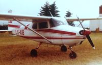 LX-AIB @ ELNT - Cessna 172 model 1952, seen at Wiltz Noutange airfield in 1984 - by Cas Hofstee