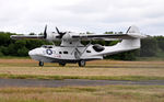 G-PBYA @ EGFH - Visiting PBV-1A Canso arriving Runway 22. - by Roger Winser