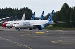 LN-FNI @ ENGM - The entire NORSE fleet was parked at OSL this evening - by Tomas Milosch