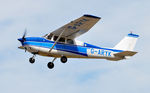 G-ARYK @ EGFH - Resident Skyhawk departing Runway 22. - by Roger Winser