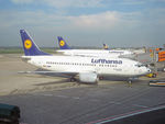 D-ABIS @ EDDL - Lufthansa on stand at Dusseldorf - by PhilR