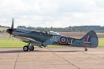 G-SPIT @ EGSU - MV268 (MV293) 1944 VS Spitfire XIV RAF BoB 75th Anniversary Duxford - by PhilR