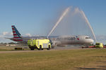 N167AN @ KOSH - Traditional water salute on return to AirVenture 2022 after veterans' Honor Flight to Washington