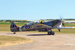G-TRIX @ EGSU - PV202 VS Spitfire TR9 RAF Duxford - by PhilR