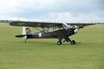 G-AXGP @ EGSU - 43-3681 1943 Piper J3C90 Cub at Flying Legends Duxford - by PhilR