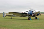 N223CM @ EGSU - N223CM 1952 Beech D18S Duxford - by PhilR