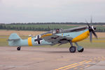 G-AWHR @ EGSU - 'White 5' (G-AWHR) 1959 HA1112 M1L Bouchon Duxford - by PhilR