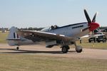 G-BUOS @ EGSU - SM845 1945 VS Spitfire FRXVlll IWM Duxford - by PhilR