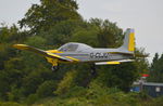G-CLJU @ EGHP - Wassmer WA-40 landing at Popham. Ex D-EJAE - by moxy