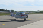 N21PL @ BRD - 1984 Cessna R182, c/n: R18201983, Arriving at KBRD - by Timothy Aanerud