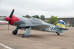 F-AZIM @ EGSU - White 27 (F-AZIM) 1995 Yakovlev Yak-3UTI Romanian Replica BoB Display Duxford - by PhilR