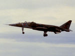 XX838 @ EGQS - Jaguar T.2 coded X of 226 Operational Conversion Unit on final approach to RAF Lossiemouth in the Summer of 1982. - by Peter Nicholson