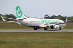 F-HUYC @ LFRB - Boeing 737-8JP, Reverse thrust landing rwy 07R, Brest-Bretagne airport (LFRB-BES) - by Yves-Q