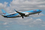 OO-JEF @ LFRB - Boeing 737-8K5, Take off rwy 07R, Brest-Bretagne airport (LFRB-BES) - by Yves-Q