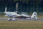 G-VFDS @ EBBL - Vans RV-8 'Raven 1' of the Team Raven aerobatic team at the 2022 Sanicole Spottersday at Kleine Brogel air base - by Ingo Warnecke