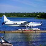 N87AW @ 2R3 - Alaska West Air Dehavilland DHC-3, N87AW docked at 2R3 (Island Lake-Kenai, AK). - by Mark Kalfas