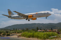 9H-ZAZ @ JSI - Landing at Skiathos (JSI) Greece - by Andy Collins