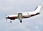 N466AB @ EGBJ - N466AB landing at Gloucestershire Airport. - by andrew1953