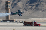 N540WS @ LSV - Bill Stein is passed by the jet powered fire truck Aftershock which has already started to deploy its brake 'chutes, at Aviation Nation 2022. Was Bill really trying to win...? - by Alan Howell