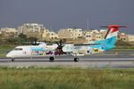 LX-LQA @ LMML - De Havilland Canada DHC-8-402 LX-LQA wearing special colours - by Raymond Zammit