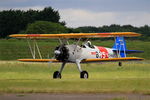 F-AZXN @ LFOA - Boeing A75N1 (PT-17), Taking off, Avord Air Base 702 (LFOA) Open day 2016 - by Yves-Q