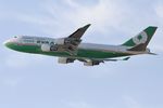 B-16410 @ KLAX - EVA AIR Boeing 747-45E, B-16410 departing 25R LAX - by Mark Kalfas