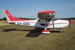 OY-EDG @ EKTD - Cessna 182S OY-EDG seen at Tonder Airfield in 
Denmark after a flight from Roskilde Airport. - by Jan Lundsteen-Jensen