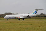 D-AOLG @ LFRB - Fokker 100, Take off run rwy 25L, Brest-Bretagne airport (LFRB-BES) - by Yves-Q