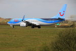 OO-JLO @ LFRB - Boeing 737-8K5, Take off run rwy 25L, Brest-Bretagne airport (LFRB-BES) - by Yves-Q