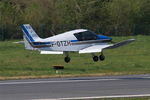 F-GTZH @ LFRB - Robin DR-400-120 Petit Prince, Landing Rwy 07R, Brest-Bretagne Airport (LFRB-BES) - by Yves-Q