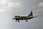 N94258 @ ABQ - Convair of Texas International on approach to Albuquerque, New Mexico in May 1973 - by Peter Nicholson