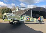 G-AWII @ EGTH - Wheeled out in front of the engineering hangar to welcome visitors back to the Old Warden cafe & shop (free of charge at last!). - by Chris Holtby