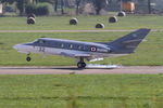 32 @ LFRJ - Dassault Falcon 10 MER Touchdonw rwy 08, Landivisiau naval air base (LFRJ-LDV) - by Yves-Q