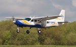 G-UKPS @ EGFH - Cessna Caravan operated by Skydive Swansea departing Runway 22 with a lift of skydivers.