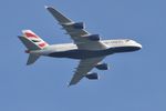 G-XLEH @ KORD - British Airways Airbus A380-841, G-XLEH operating as BA297 from LHR to ORD, on downwind to O'Hare. - by Mark Kalfas