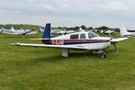 G-BJHB @ EGTB - Mooney M20J at Wycombe Air Park. Ex N1145G - by moxy