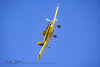 N517VJ - Air Tractor at a hard bank at a powerline after spraying a field - by James G. Jacobs Photography