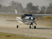 ZS-SOK - Landing at ABU Airstrip, Okavango Delta / Botswana - by Eva Prueckl