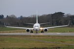 F-GZHN @ LFRB - Boeing 737-85H, Lining up rwy 07R, Brest-Bretagne airport (LFRB-BES) - by Yves-Q