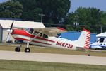 N4673B @ KOSH - This Cessna 180 arrived for EAA AirVenture 2023 - by lk1250