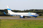 SP-ESD @ LFRB - Boeing 737-8AS , Take off run rwy 07R, Brest-Guipavas Airport (LFRB-BES) - by Yves-Q