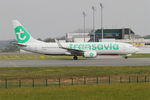 F-GZHJ @ LFRB - Boeing 737-86J, Taxiing to boarding ramp, Brest-Bretagne Airport (LFRB-BES) - by Yves-Q