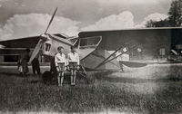 HB-OXO - First flight for two brothers at Geneva Cointrin airport in 1956 or 57 on the De Havilland DH.85 Leopard Moth HB-OXO - by My father